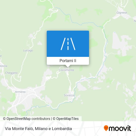 Mappa Via Monte Falò