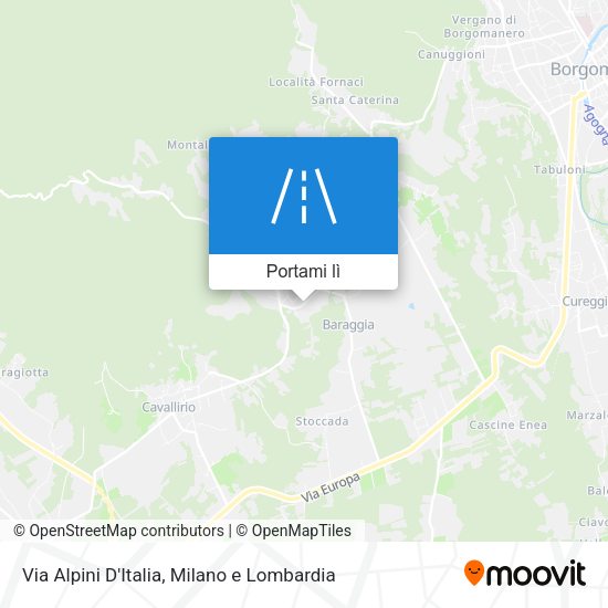 Mappa Via Alpini D'Italia