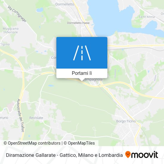 Mappa Diramazione Gallarate - Gattico