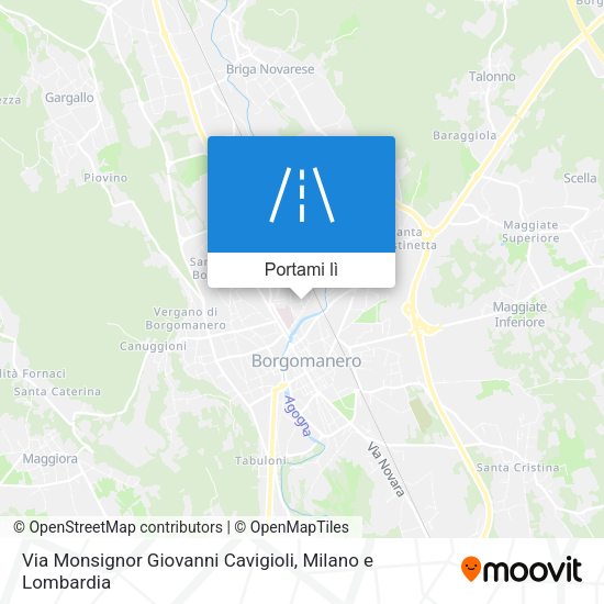 Mappa Via Monsignor Giovanni Cavigioli