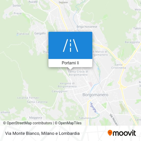 Mappa Via Monte Bianco