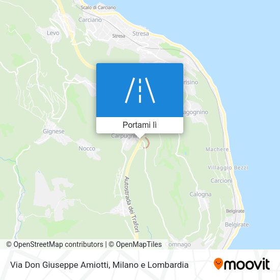 Mappa Via Don Giuseppe Amiotti