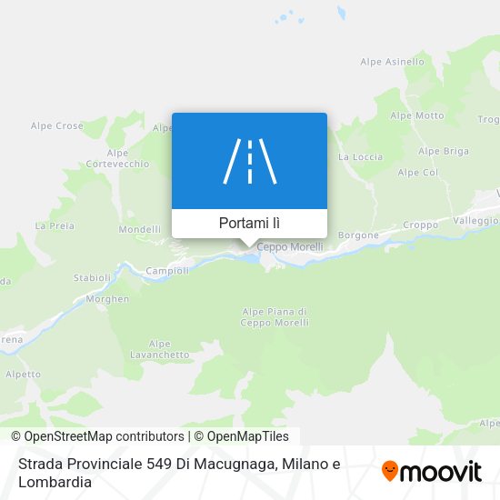 Mappa Strada Provinciale 549 Di Macugnaga