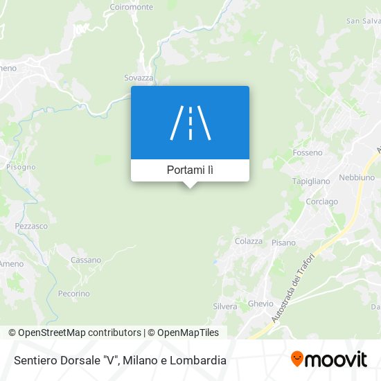 Mappa Sentiero Dorsale "V"