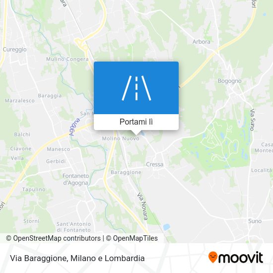 Mappa Via Baraggione