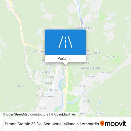 Mappa Strada Statale 33 Del Sempione