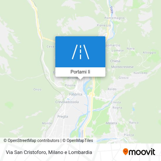 Mappa Via San Cristoforo
