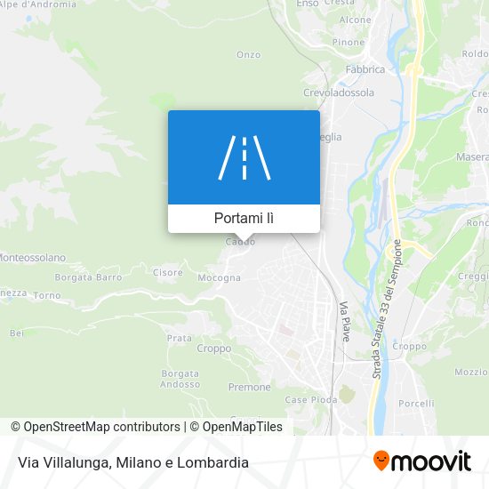 Mappa Via Villalunga