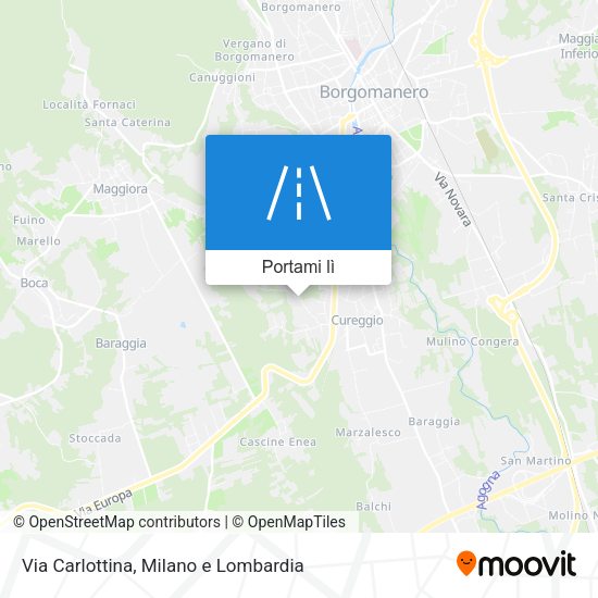 Mappa Via Carlottina