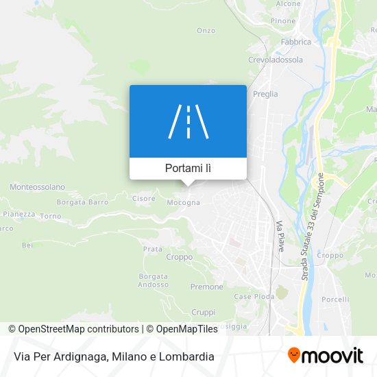 Mappa Via Per Ardignaga