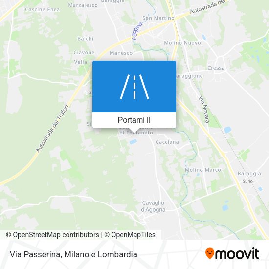 Mappa Via Passerina