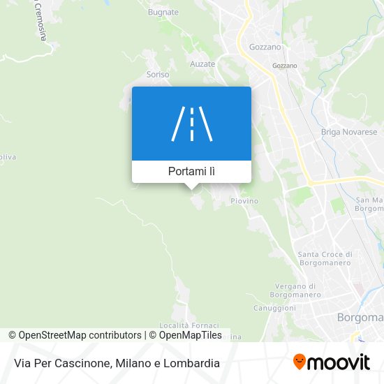 Mappa Via Per Cascinone