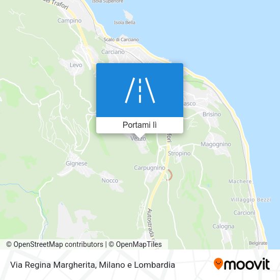 Mappa Via Regina Margherita