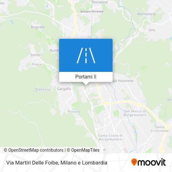 Mappa Via Martiri Delle Foibe