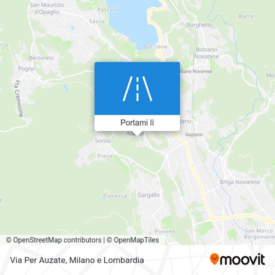 Mappa Via Per Auzate