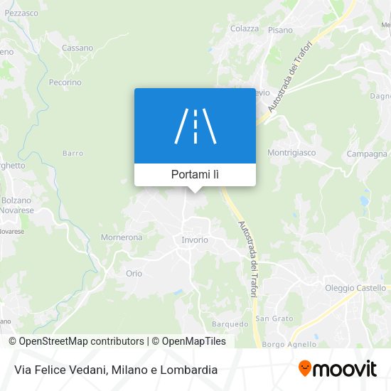 Mappa Via Felice Vedani