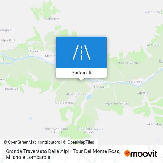 Mappa Grande Traversata Delle Alpi - Tour Del Monte Rosa