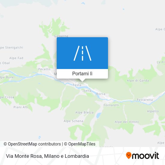 Mappa Via Monte Rosa