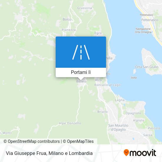 Mappa Via Giuseppe Frua