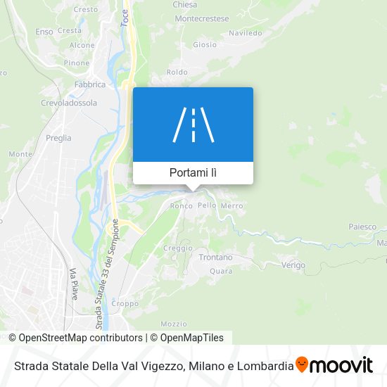 Mappa Strada Statale Della Val Vigezzo