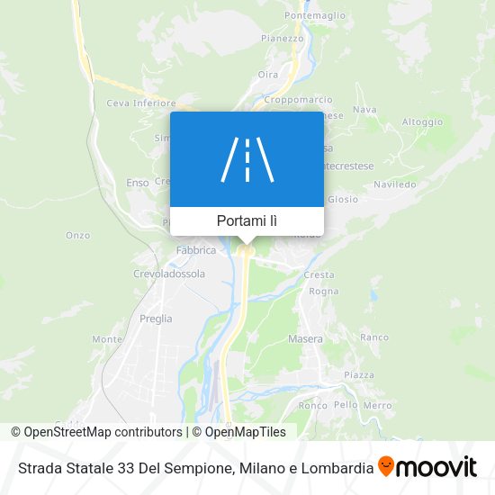 Mappa Strada Statale 33 Del Sempione