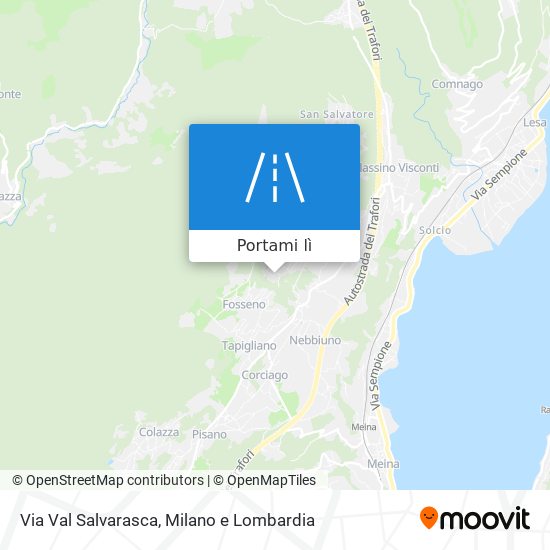 Mappa Via Val Salvarasca