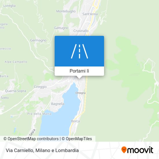 Mappa Via Carniello