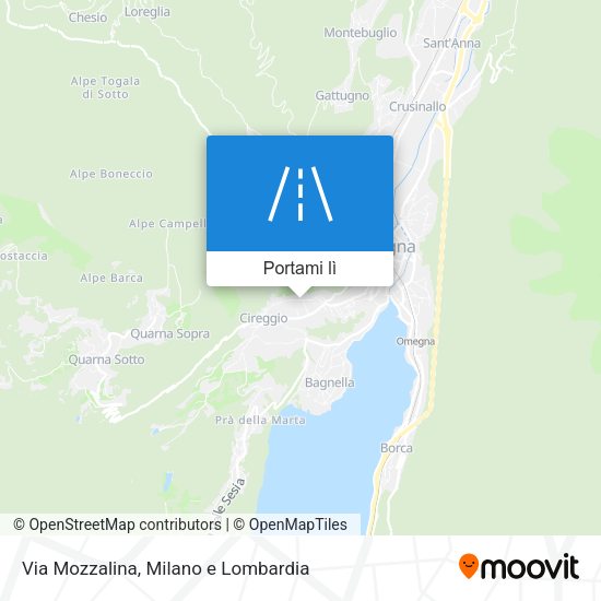 Mappa Via Mozzalina
