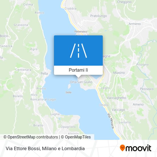 Mappa Via Ettore Bossi