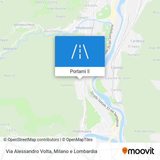 Mappa Via Alessandro Volta
