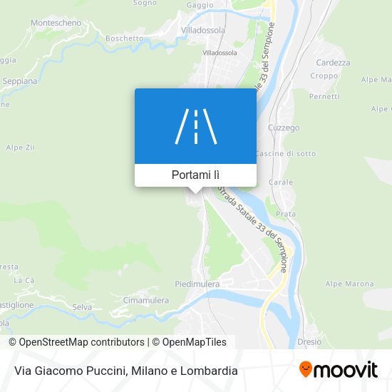 Mappa Via Giacomo Puccini