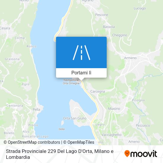 Mappa Strada Provinciale 229 Del Lago D'Orta