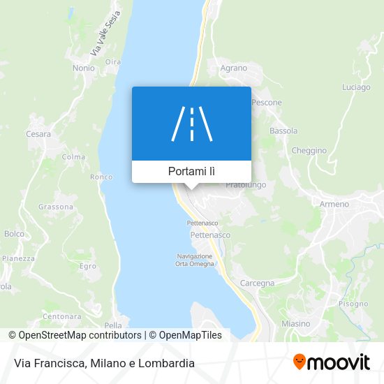 Mappa Via Francisca
