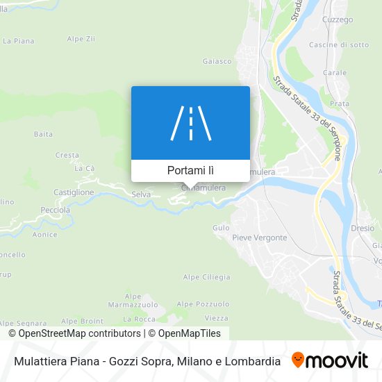 Mappa Mulattiera Piana - Gozzi Sopra
