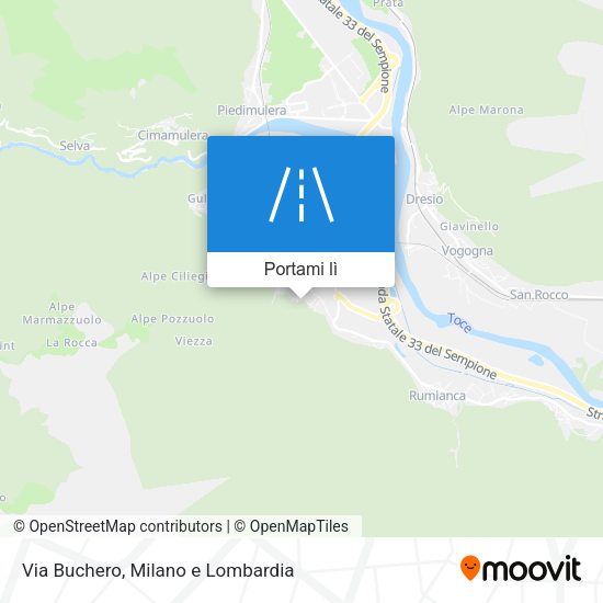 Mappa Via Buchero