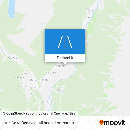 Mappa Via Case Benevoli