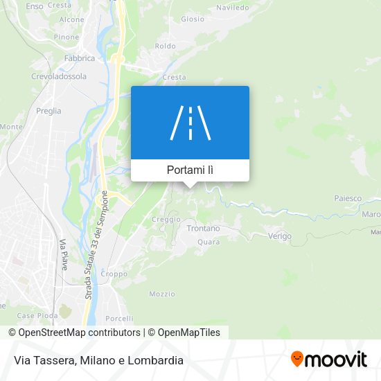 Mappa Via Tassera