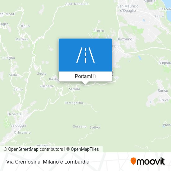 Mappa Via Cremosina