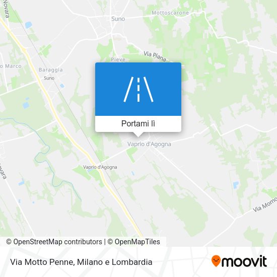 Mappa Via Motto Penne