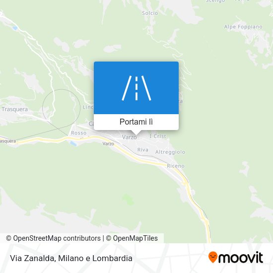 Mappa Via Zanalda