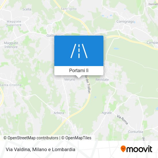 Mappa Via Valdina