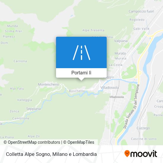 Mappa Colletta Alpe Sogno