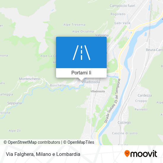Mappa Via Falghera