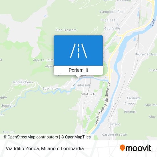 Mappa Via Idilio Zonca