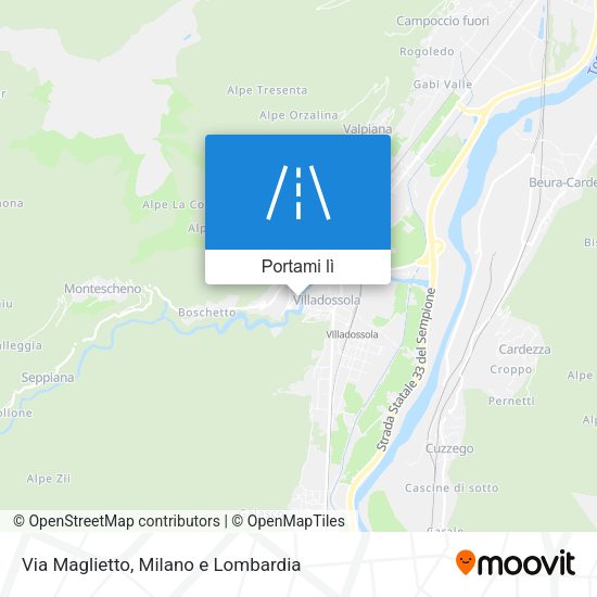 Mappa Via Maglietto