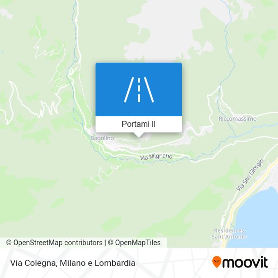 Mappa Via Colegna