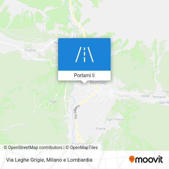 Mappa Via Leghe Grigie