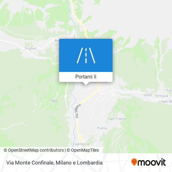 Mappa Via Monte Confinale