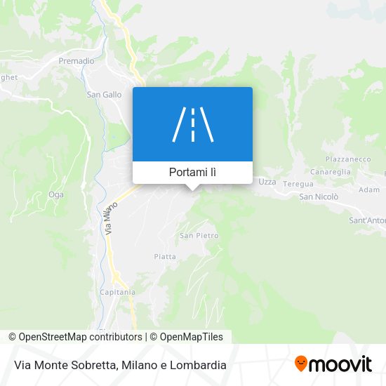 Mappa Via Monte Sobretta