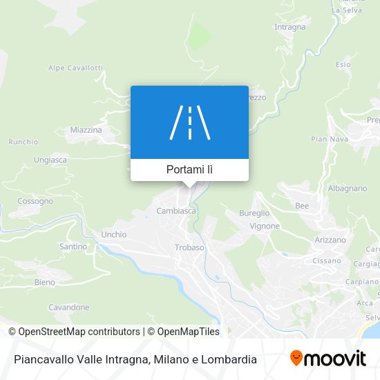 Mappa Piancavallo Valle Intragna
